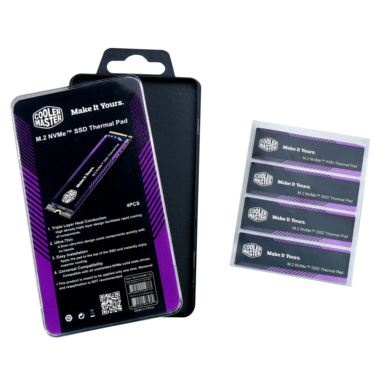 Universal SSD Thermal Pad 60x18mm for NVMe Drives - 4pcs - Image 3